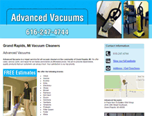 Tablet Screenshot of advancedvacuumsgr.com